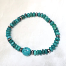 Load image into Gallery viewer, Tibetan Hand-crafted Turquoise & Sterling Silver Bracelet - The Gem Mine