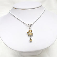 Load image into Gallery viewer, Sterling Silver Multi-Stone Citrine Pendant Necklace