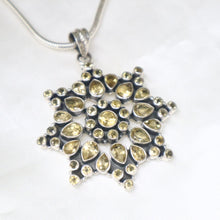 Load image into Gallery viewer, Handmade Sterling Silver Faceted Citrine Pendant Necklace