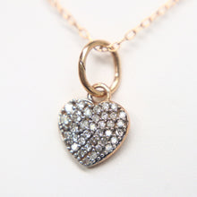 Load image into Gallery viewer, 14 Karat Rose Gold Diamond Heart Pendant Necklace