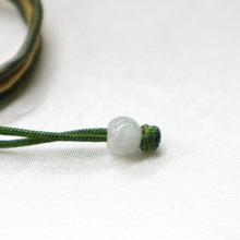 Load image into Gallery viewer, Jade by Nikolai | Handmade Burmese Jadeite Lily Silk Cord Bracelet - The Gem Mine
