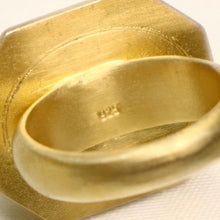 Load image into Gallery viewer, Handmade 24kt Gold over Fine Silver Persian Turquoise Ring - The Gem Mine