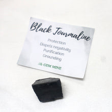 Load image into Gallery viewer, “Protection Pouch” with Black Tourmaline & Selenite