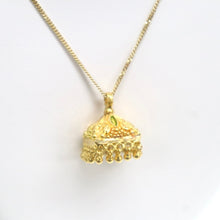 Load image into Gallery viewer, Handmade 22kt Gold Tibetan Dangle Pendant on an 18kt Gold Chain