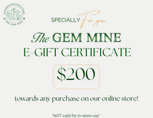 Load image into Gallery viewer, E-Gift Certificate for online store - The Gem Mine