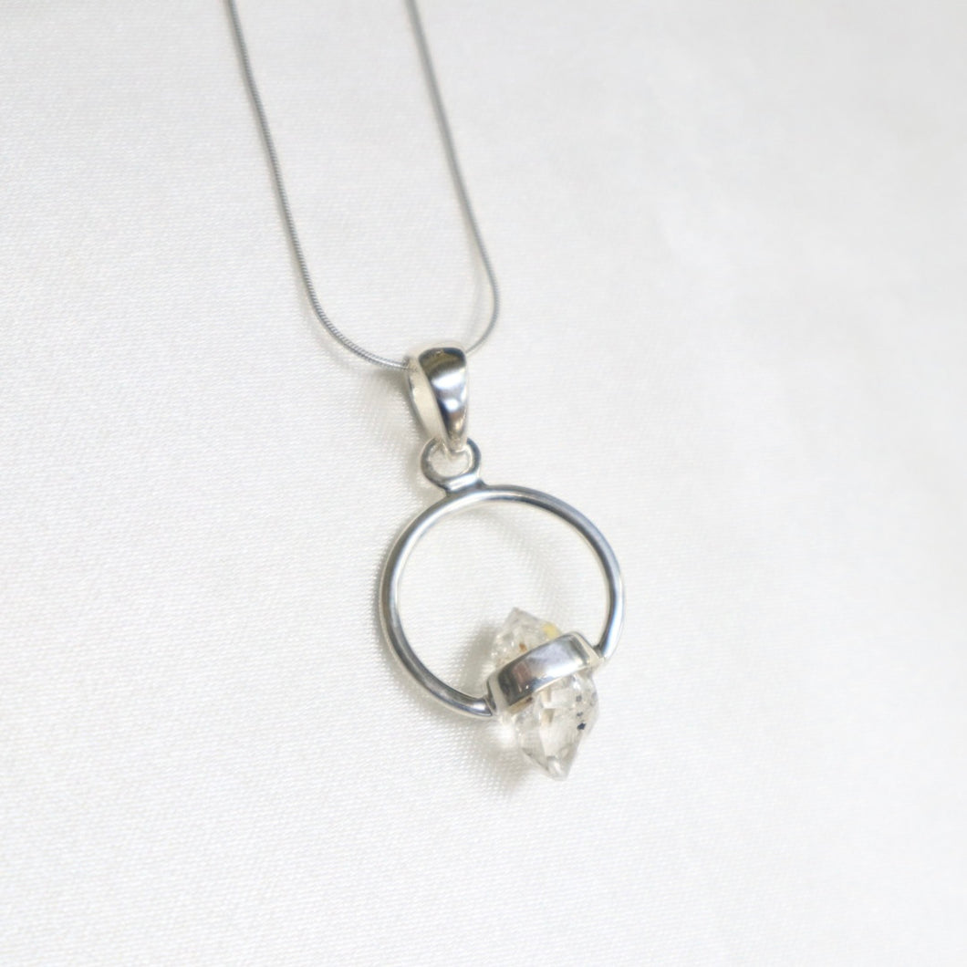 Sterling Silver Clear Quartz Pendant Necklace
