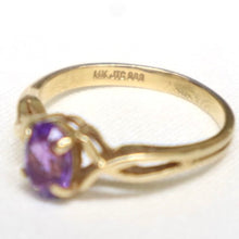 Load image into Gallery viewer, 14 Karat Gold Ring set with Faceted Amethyst - The Gem Mine

