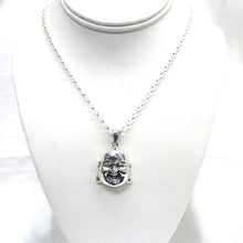 Load image into Gallery viewer, Sterling Silver “The Laughing Buddha” Head Pendant Necklace