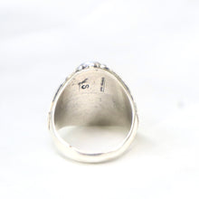 Load image into Gallery viewer, Handmade Sterling Silver Turquoise Ring by Navajo artist Spencer
