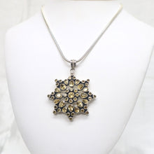 Load image into Gallery viewer, Handmade Sterling Silver Faceted Citrine Pendant Necklace