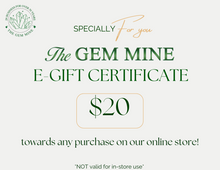 Load image into Gallery viewer, E-Gift Certificate for online store - The Gem Mine