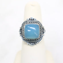 Load image into Gallery viewer, Handmade Sterling Silver Blue Chalcedony Ring - The Gem Mine