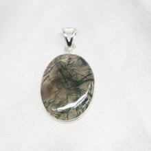Load image into Gallery viewer, Sterling Silver Green Moss Agate Pendant - The Gem Mine