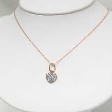 Load image into Gallery viewer, 14 Karat Rose Gold Diamond Heart Pendant Necklace