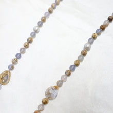 Load image into Gallery viewer, Hand-Knotted Chalcedony & Freshwater Pearl Silk Necklace - The Gem Mine