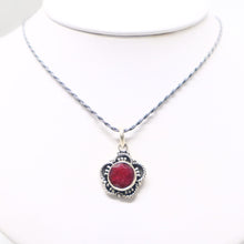 Load image into Gallery viewer, Sterling Silver Ruby Necklace - The Gem Mine