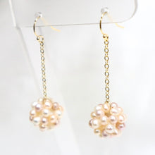 Load image into Gallery viewer, Multi-Color Freshwater Pearl 14 Karat Gold-filled Dangle Earrings