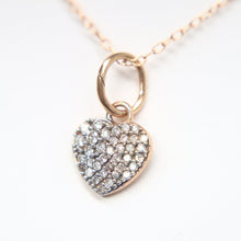 Load image into Gallery viewer, 14 Karat Rose Gold Diamond Heart Pendant Necklace