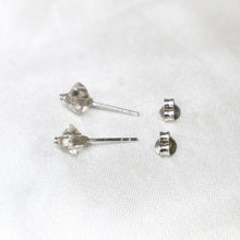 Load image into Gallery viewer, Felix Z | Sterling Silver Herkimer Diamond Earrings w Diamond Accents - The Gem Mine