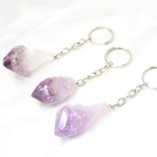 Load image into Gallery viewer, Amethyst Crystal Keychain