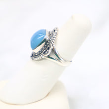 Load image into Gallery viewer, Handmade Sterling Silver Blue Chalcedony Ring - The Gem Mine