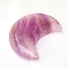 Load image into Gallery viewer, Carved Fluorite Crescent Moon - The Gem Mine