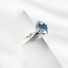 Load image into Gallery viewer, Handmade Sterling Silver Blue Topaz Ring