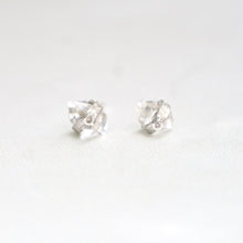 Load image into Gallery viewer, Felix Z | Sterling Silver Herkimer Diamond Earrings w Diamond Accents
