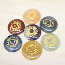 Load image into Gallery viewer, Wooden Chakra Gemstone Set