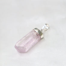 Load image into Gallery viewer, Handmade Sterling Silver Kunzite Crystal Pendant - The Gem Mine
