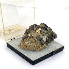 Load image into Gallery viewer, Hematite and Galena Crystals on Tabular Pyrrohite
