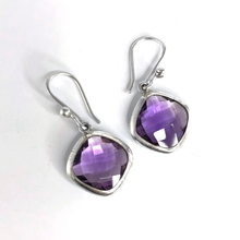 Load image into Gallery viewer, Stephen Estelle Handmade Sterling Silver and Amethyst Earrings - The Gem Mine