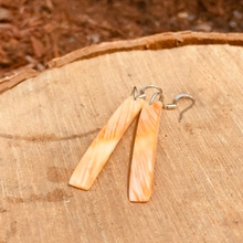 Load image into Gallery viewer, Orange Spiny Oystershell Dangle Earrings - The Gem Mine
