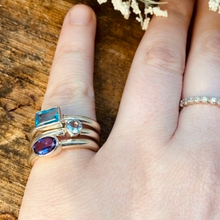 Load image into Gallery viewer, Stephen Estelle Sterling Silver Stacking Rings - Size 6 - The Gem Mine