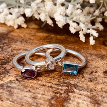 Load image into Gallery viewer, Stephen Estelle Sterling Silver Stacking Rings - Size 6 - The Gem Mine
