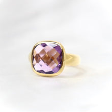 Load image into Gallery viewer, Stephen Estelle 22kt Gold Vermeil & Amethyst Ring - The Gem Mine
