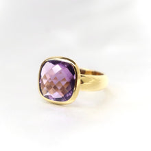 Load image into Gallery viewer, Stephen Estelle 22kt Gold Vermeil & Amethyst Ring - The Gem Mine