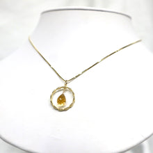 Load image into Gallery viewer, 18kt Gold Vermeil Diamond &amp; Citrine Pendant Necklace
