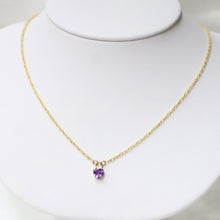 Load image into Gallery viewer, 14 Karat Gold Faceted Amethyst Heart-Shaped Necklace - The Gem Mine
