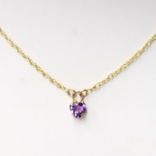 Load image into Gallery viewer, 14 Karat Gold Faceted Amethyst Heart-Shaped Necklace - The Gem Mine
