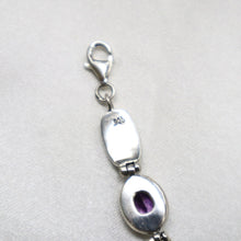 Load image into Gallery viewer, Sterling Silver Bali-Style Bracelet set with Faceted Amethyst - The Gem Mine
