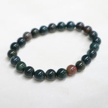 Load image into Gallery viewer, Bloodstone Bead Stretch Bracelet - The Gem Mine
