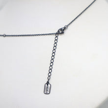 Load image into Gallery viewer, Black Sterling Silver &amp; 18 Kt Gold Vermeil Rubellite Tourmaline Necklace | Felix Z
