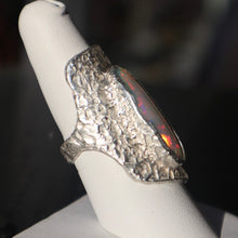 Load image into Gallery viewer, Hand-crafted Fine Silver Ethiopian Opal Ring
