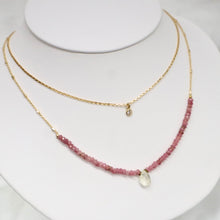 Load image into Gallery viewer, Nakamol | Handmade Two-Strand Necklace with Faceted Pink Tourmaline &amp; White Topaz - The Gem Mine

