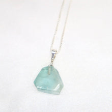 Load image into Gallery viewer, Sterling Silver Necklace with Blue Fluorite
