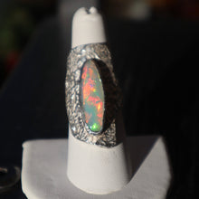 Load image into Gallery viewer, Hand-crafted Fine Silver Ethiopian Opal Ring
