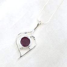 Load image into Gallery viewer, Sterling Silver Ruby Necklace
