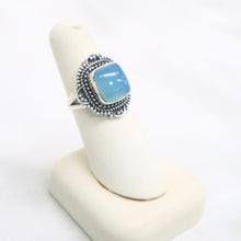 Load image into Gallery viewer, Handmade Sterling Silver Blue Chalcedony Ring - The Gem Mine
