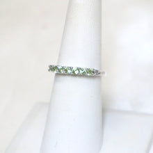 Load image into Gallery viewer, Sterling Silver Peridot &amp; Diamond Ring - The Gem Mine
